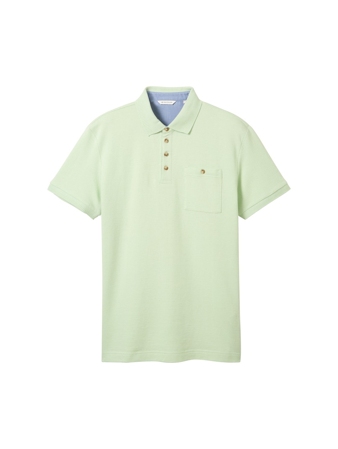 TOM TAILOR Herren Poloshirt mit Struktur, grün, Uni, Gr. XL von Tom Tailor