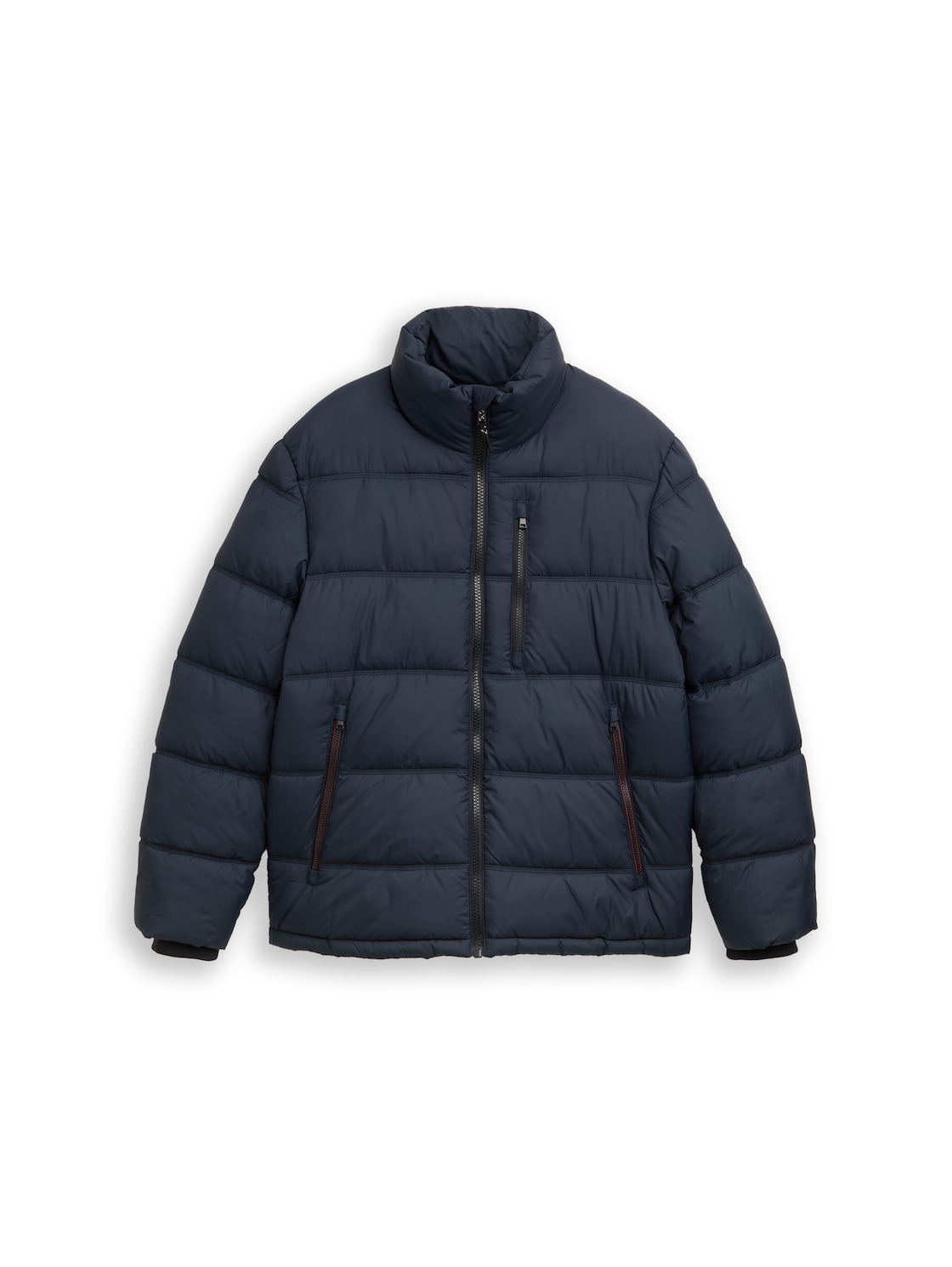 TOM TAILOR Herren Puffer-Jacke aus wasserabweisendem Material, blau, Uni, Gr. M von Tom Tailor