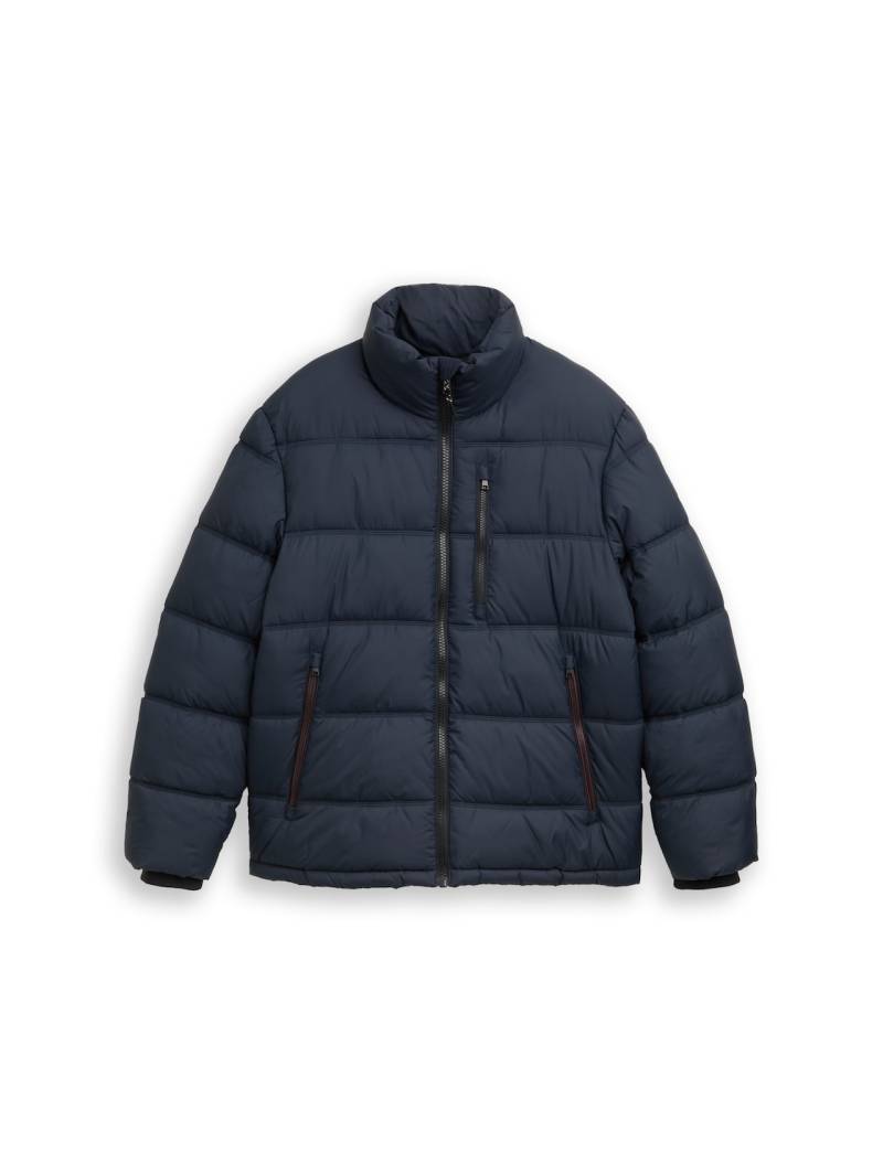 TOM TAILOR Herren Puffer-Jacke aus wasserabweisendem Material, blau, Uni, Gr. XXL von Tom Tailor