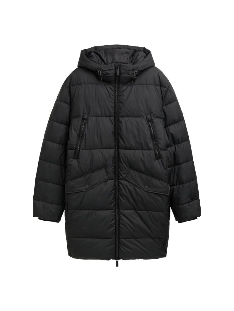 TOM TAILOR Herren Puffer Parka mit Kapuze, schwarz, Uni, Gr. XXL von Tom Tailor