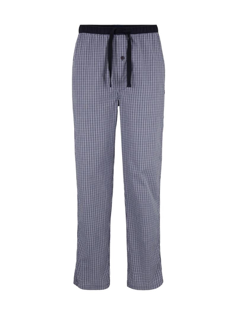 TOM TAILOR Herren Pyjama-Hose aus Baumwolle mit Karomuster, blau, Kariert, Gr. 52/L von Tom Tailor