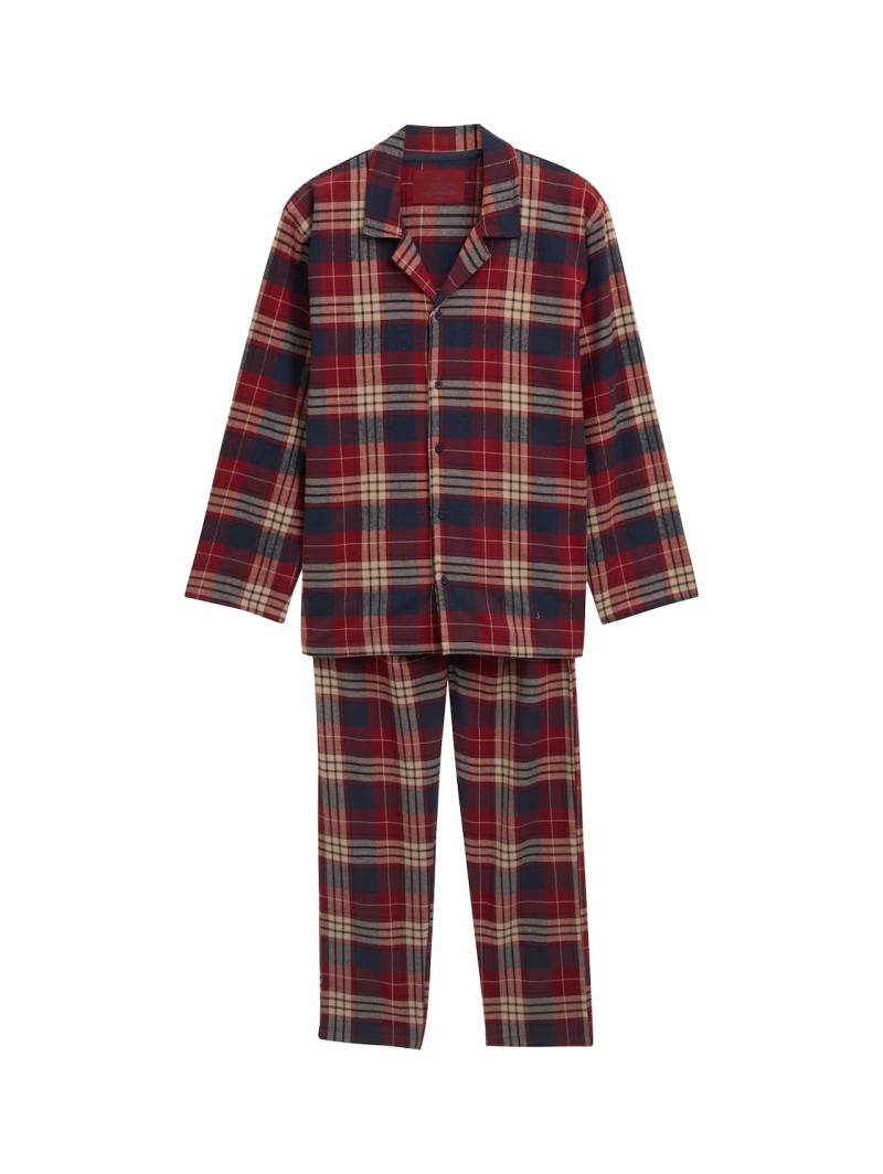 TOM TAILOR Herren Pyjama-Set mit Karomuster, rot, Kariert, Gr. 48 von Tom Tailor
