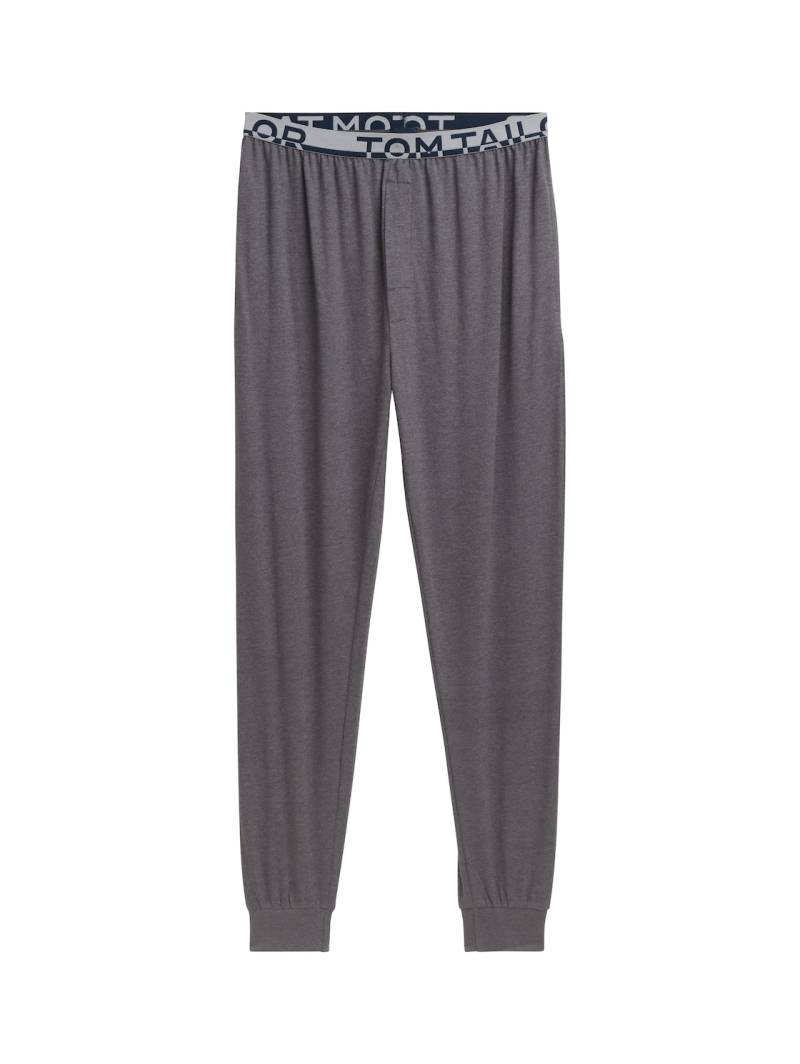 TOM TAILOR Herren Pyjama-Hose in Melange-Optik, grau, Meliert, Gr. 54 von Tom Tailor
