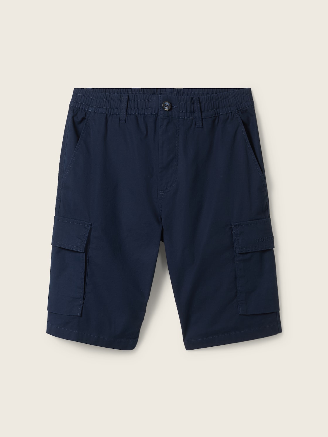 TOM TAILOR Herren Regular Cargoshorts, blau, Uni, Gr. M von Tom Tailor