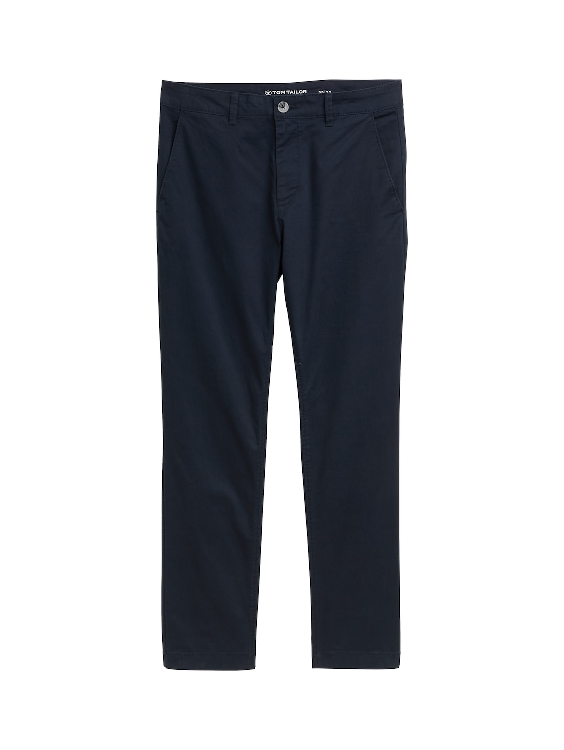TOM TAILOR Herren Regular Fit Chino Hose, blau, Uni, Gr. 36/34 von Tom Tailor