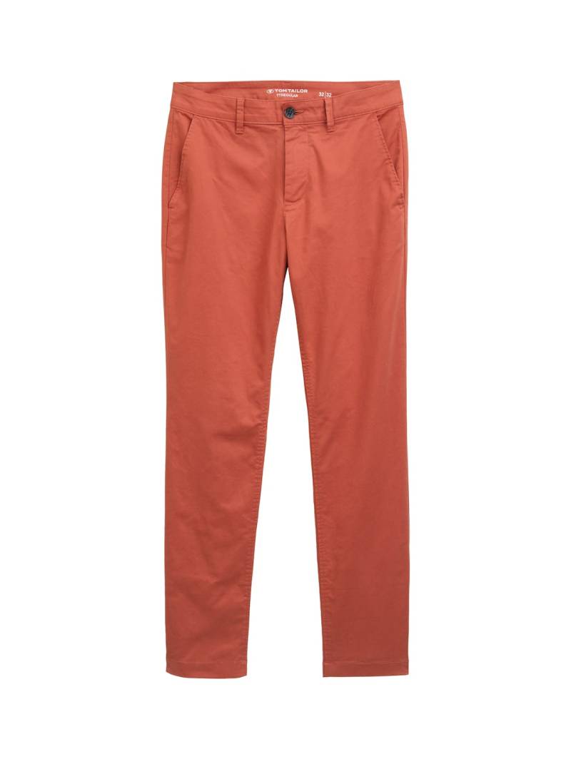 TOM TAILOR Herren Regular Fit Chino Hose, rot, Uni, Gr. 30/34 von Tom Tailor