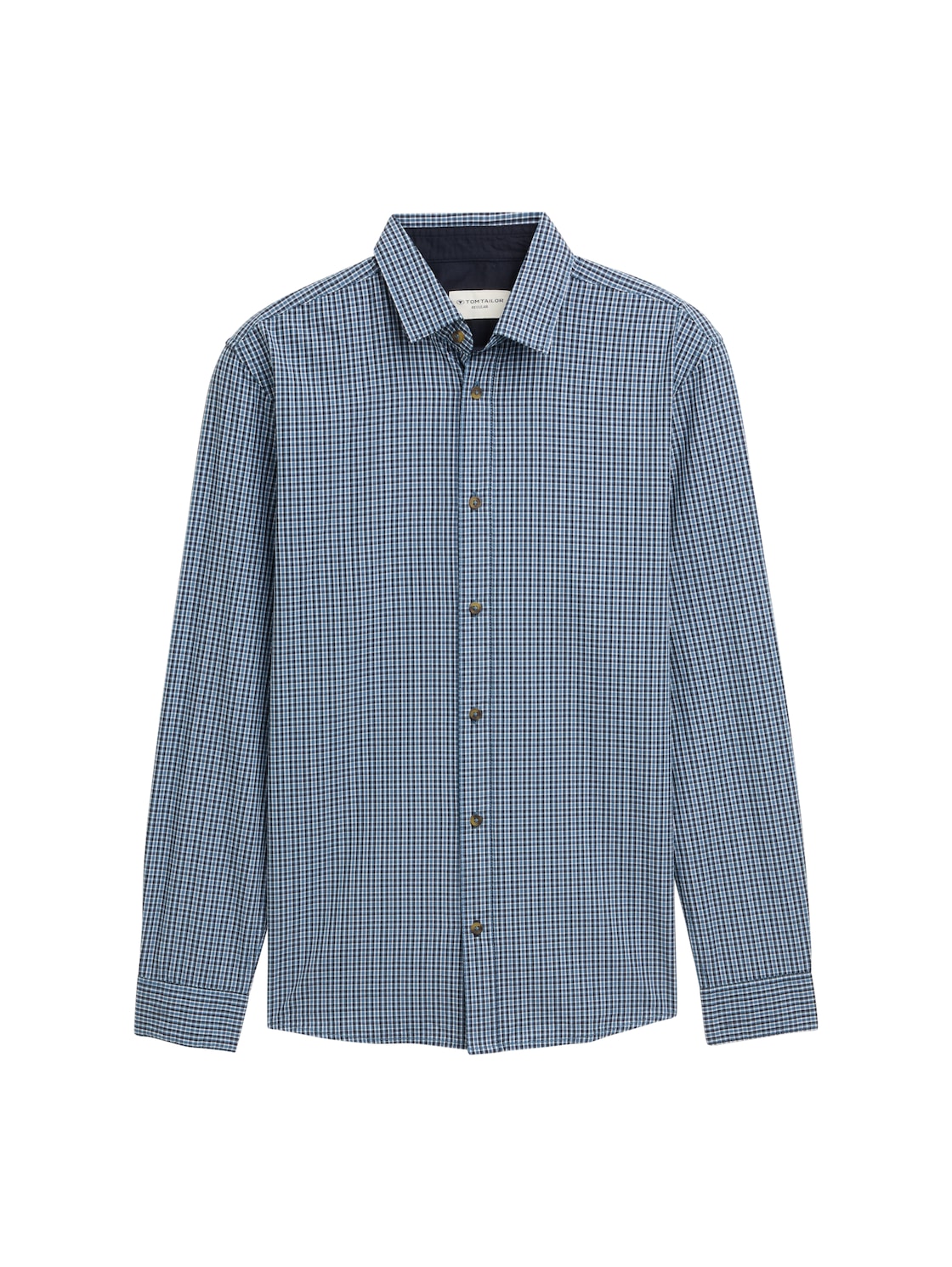 TOM TAILOR Herren Regular Fit Hemd mit Karo-Muster, blau, Kariert, Gr. XXXL von Tom Tailor