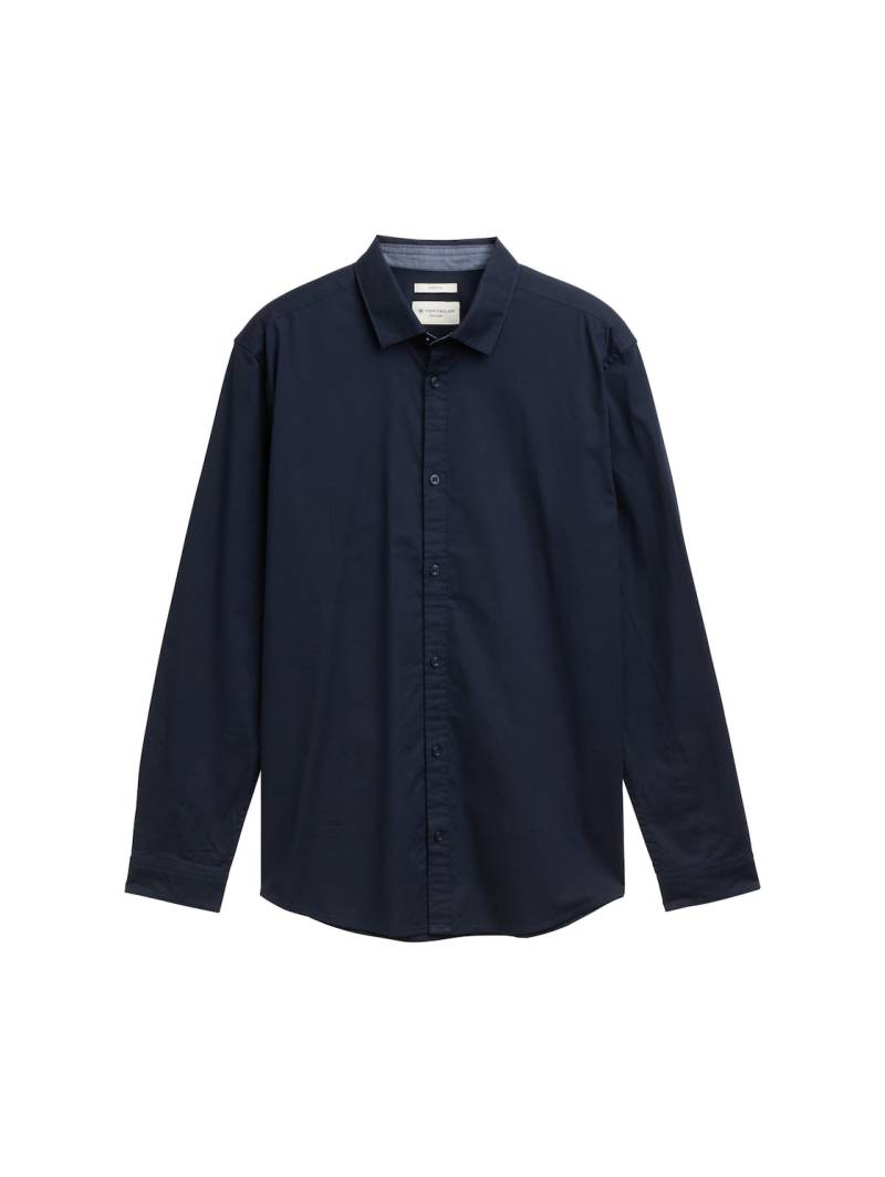 TOM TAILOR Herren Regular Fit Hemd mit Stretch, blau, Uni, Gr. XS TOM TAILOR Herren Regular Fit Hemd mit Stretch, blau, Uni, Gr. XS von Tom Tailor