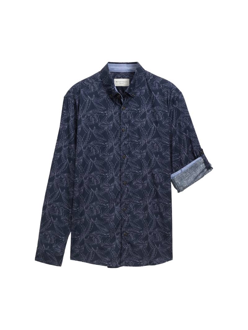 TOM TAILOR Herren Regular Fit Hemd mit verstellbarer Ärmellänge, blau, Gemustert, Gr. XS TOM TAILOR Herren Regular Fit Hemd mit verstellbarer Ärmellänge, blau, Gemustert, Gr. XS von Tom Tailor