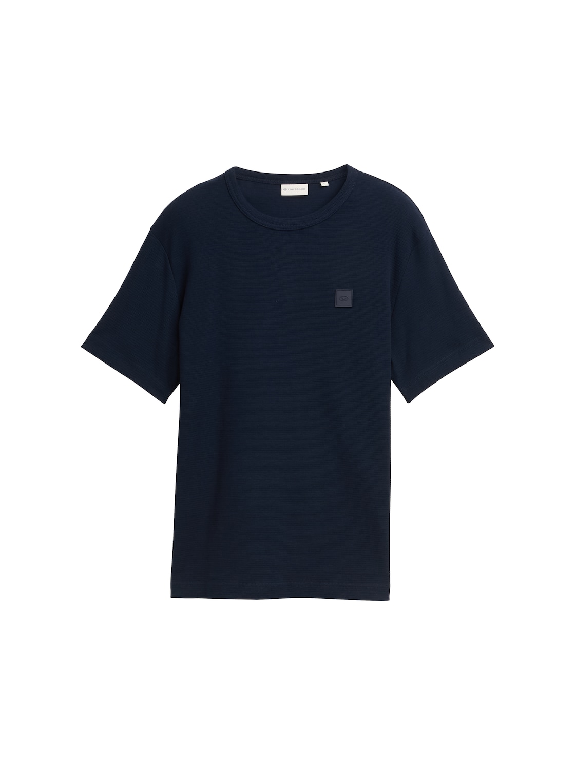 TOM TAILOR Herren Ripp Henley Langarmshirt mit Brusttasche, blau, Uni, Gr. XXL von Tom Tailor