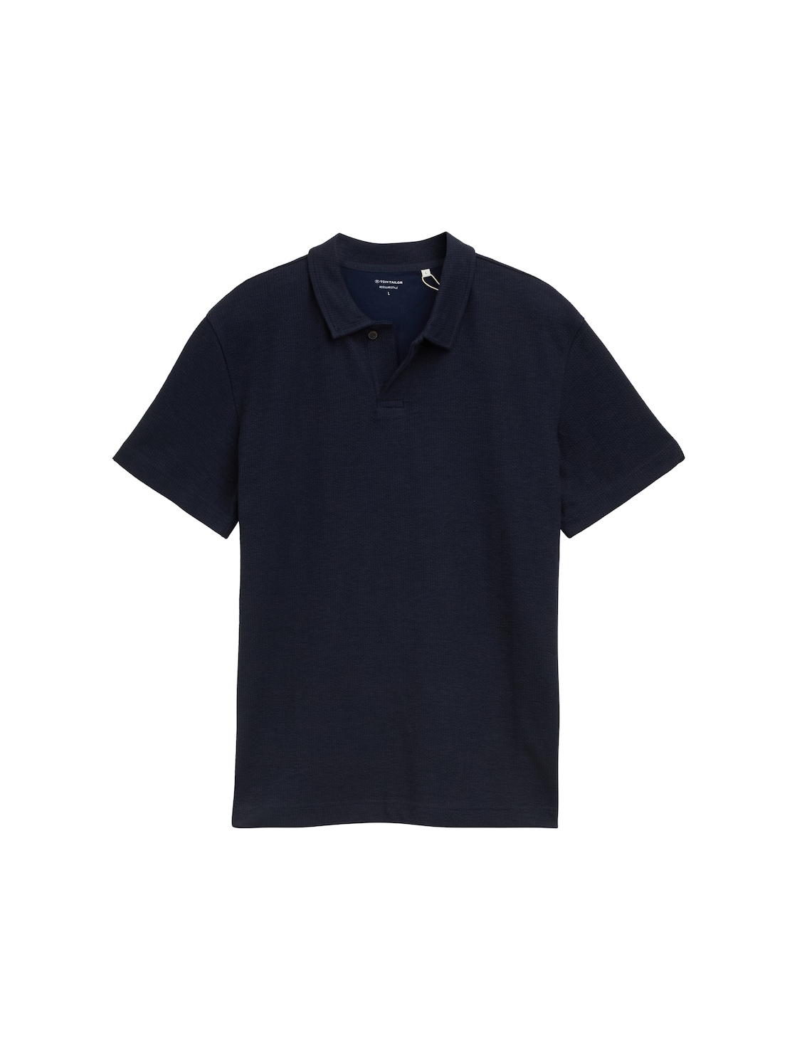 TOM TAILOR Herren Ripp Poloshirt mit Stretch-Anteil, blau, Uni, Gr. XL von Tom Tailor