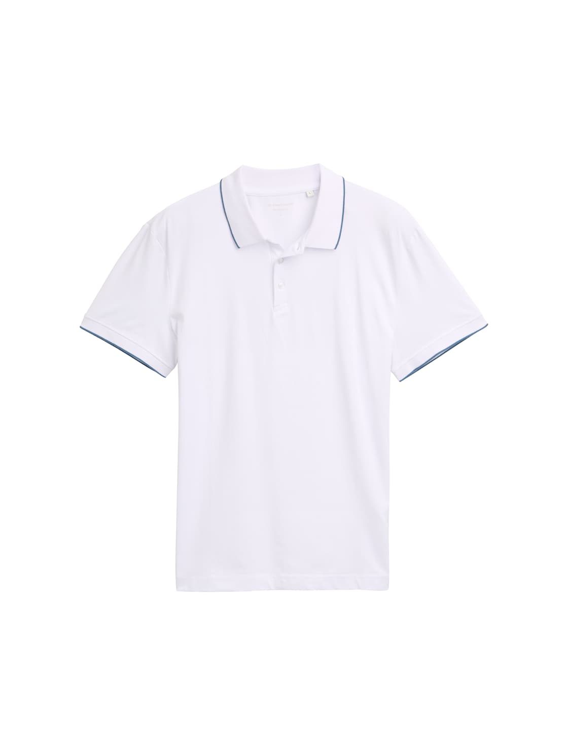 TOM TAILOR Herren Slim Fit Jersey Poloshirt mit Stretch, weiß, Uni, Gr. XXL von Tom Tailor