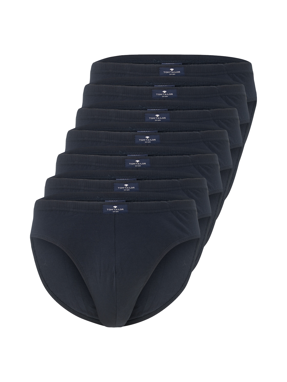 TOM TAILOR Herren Slips aus Baumwolle im 7er-Pack, blau, Uni, Gr. XXL/8 von Tom Tailor