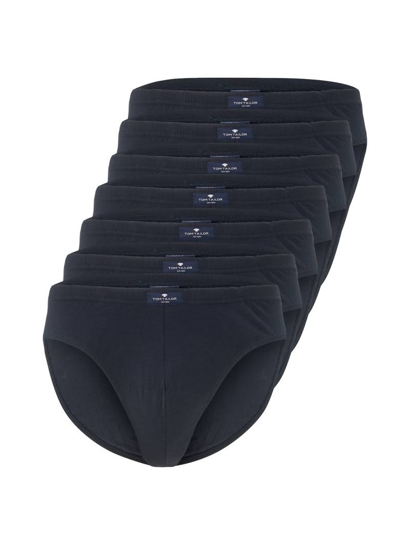 TOM TAILOR Herren Slips aus Baumwolle im 7er-Pack, blau, Uni, Gr. M/5 von Tom Tailor