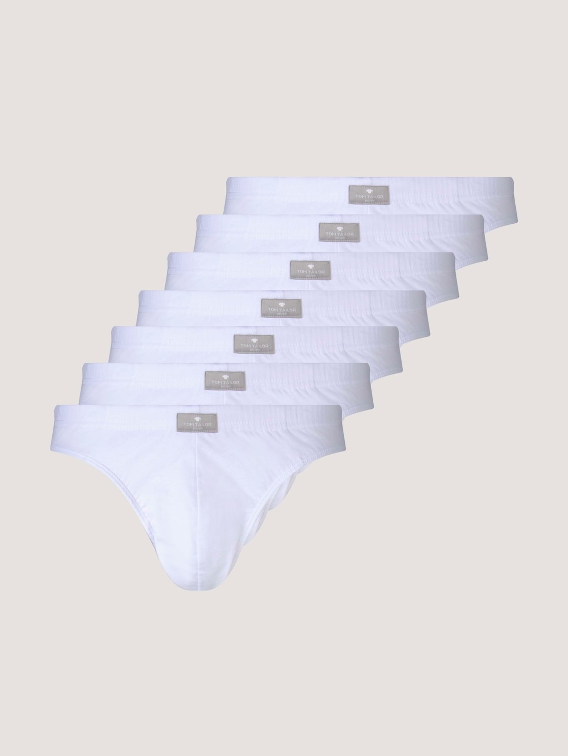 TOM TAILOR Herren Slips aus Baumwolle im 7er-Pack, weiß, Uni, Gr. L/6 TOM TAILOR Herren Slips aus Baumwolle im 7er-Pack, weiß, Uni, Gr. L/6 von Tom Tailor