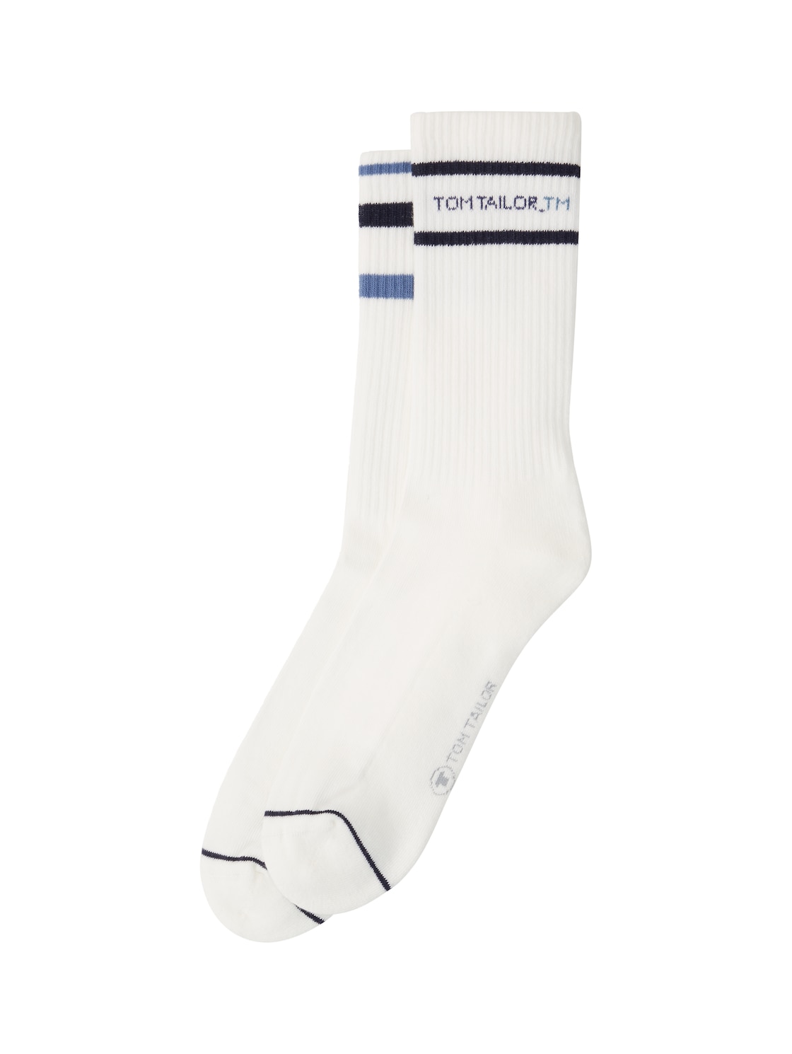 TOM TAILOR Herren Socken im 2er-Set, blau, Blockstreifen, Gr. 39-42 von Tom Tailor