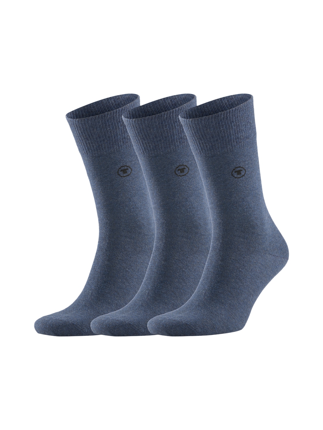 TOM TAILOR Herren Socken im Dreierpack, blau, Logo Print, Gr. 39-42 von Tom Tailor