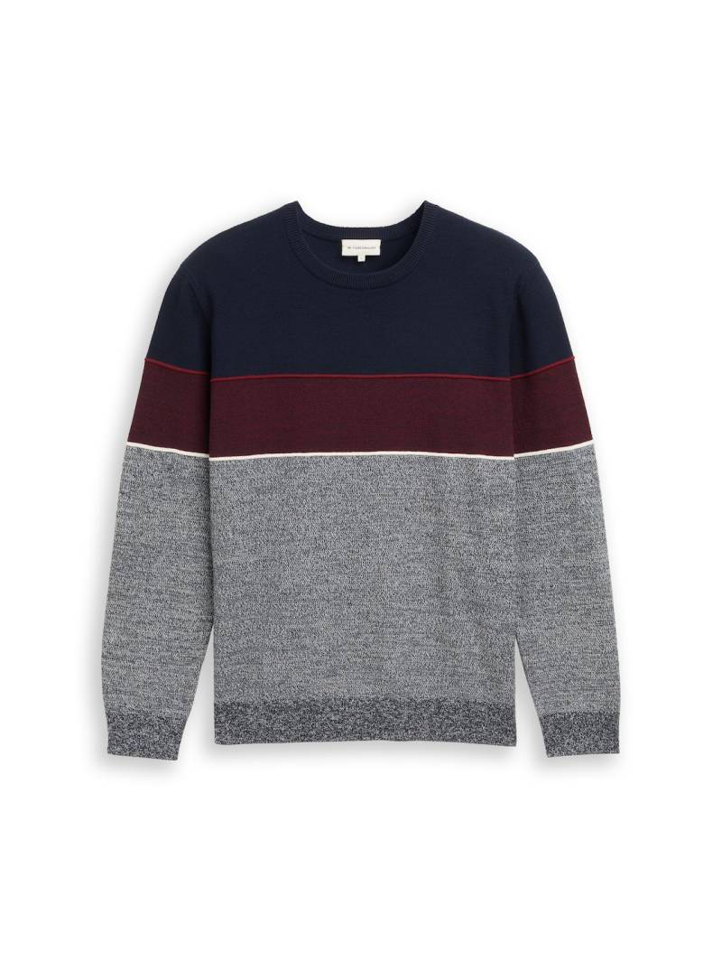 TOM TAILOR Herren Strickpullover mit Colour Blocking, blau, Colour Blocking, Gr. S TOM TAILOR Herren Strickpullover mit Colour Blocking, blau, Colour Blocking, Gr. S von Tom Tailor