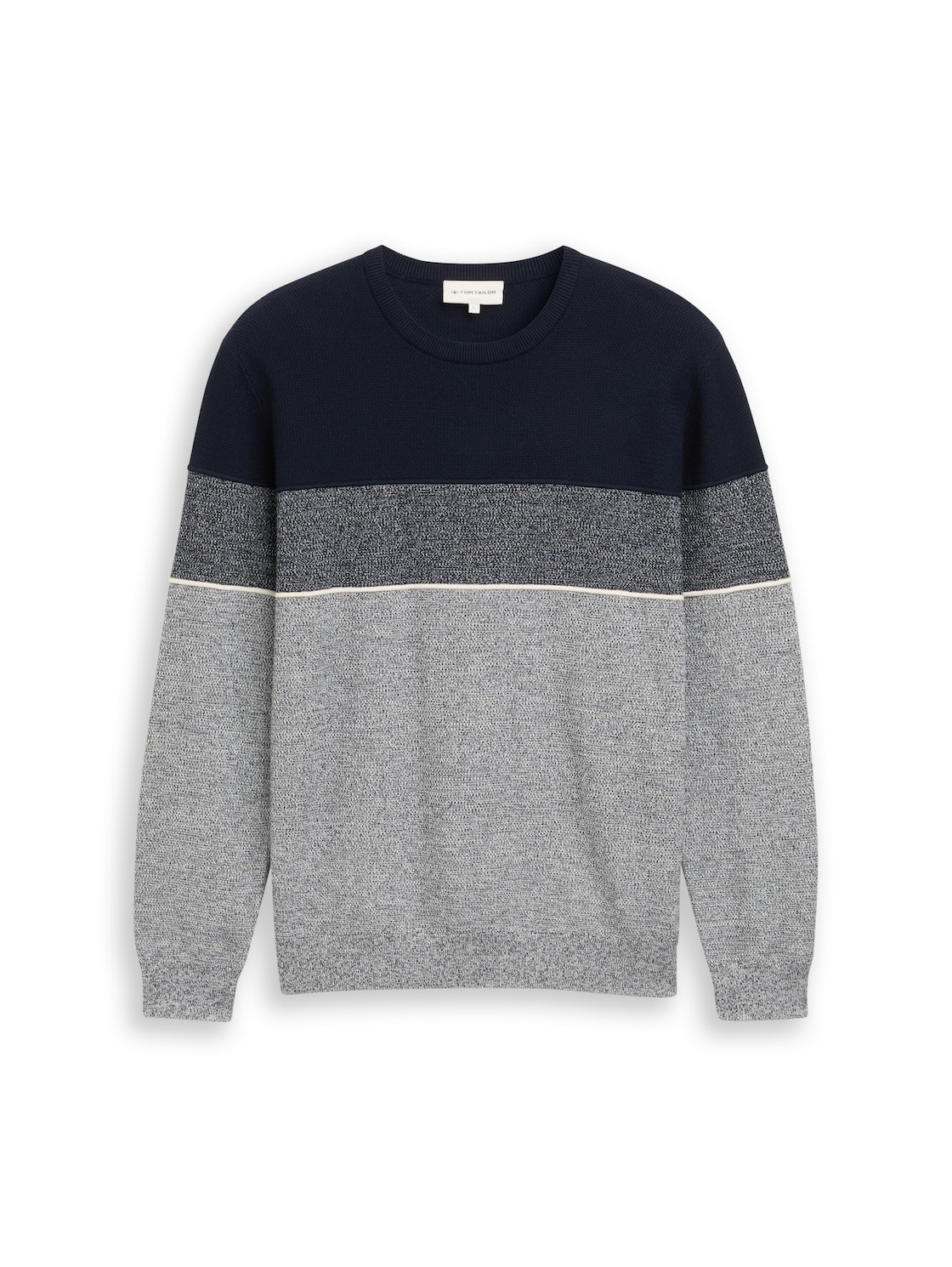 TOM TAILOR Herren Strickpullover mit Colour Blocking, rot, Colour Blocking, Gr. XXL von Tom Tailor