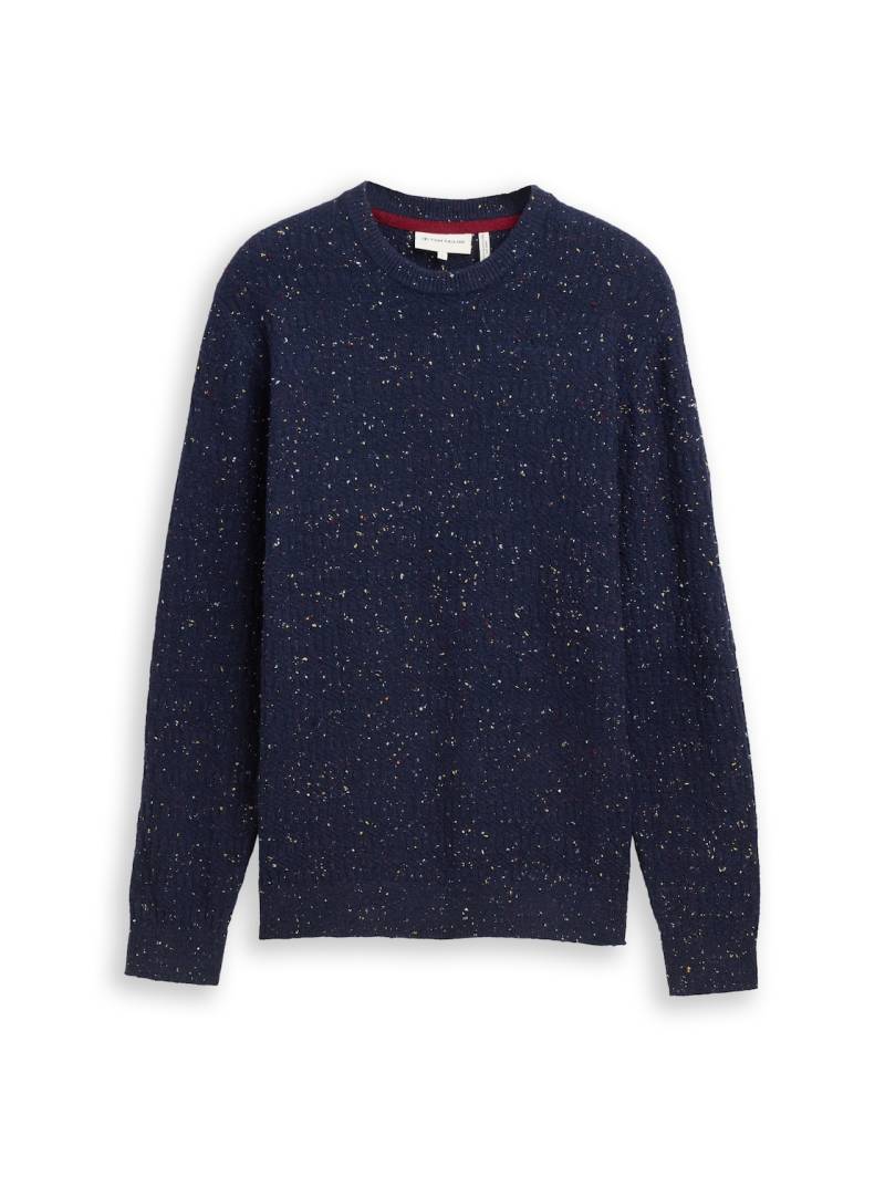 TOM TAILOR Herren Strickpullover mit Rundhalsausschnitt, blau, Meliert, Gr. M TOM TAILOR Herren Strickpullover mit Rundhalsausschnitt, blau, Meliert, Gr. M von Tom Tailor