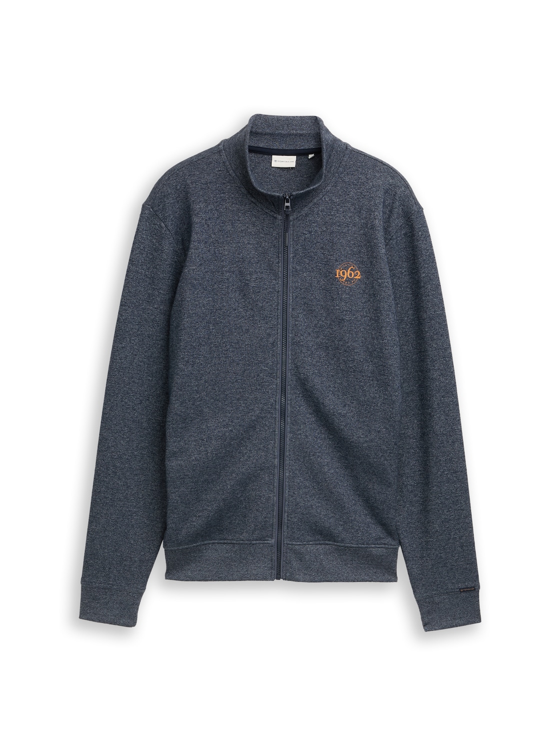 TOM TAILOR Herren Sweatjacke in Melange-Optik, blau, Meliert, Gr. M von Tom Tailor