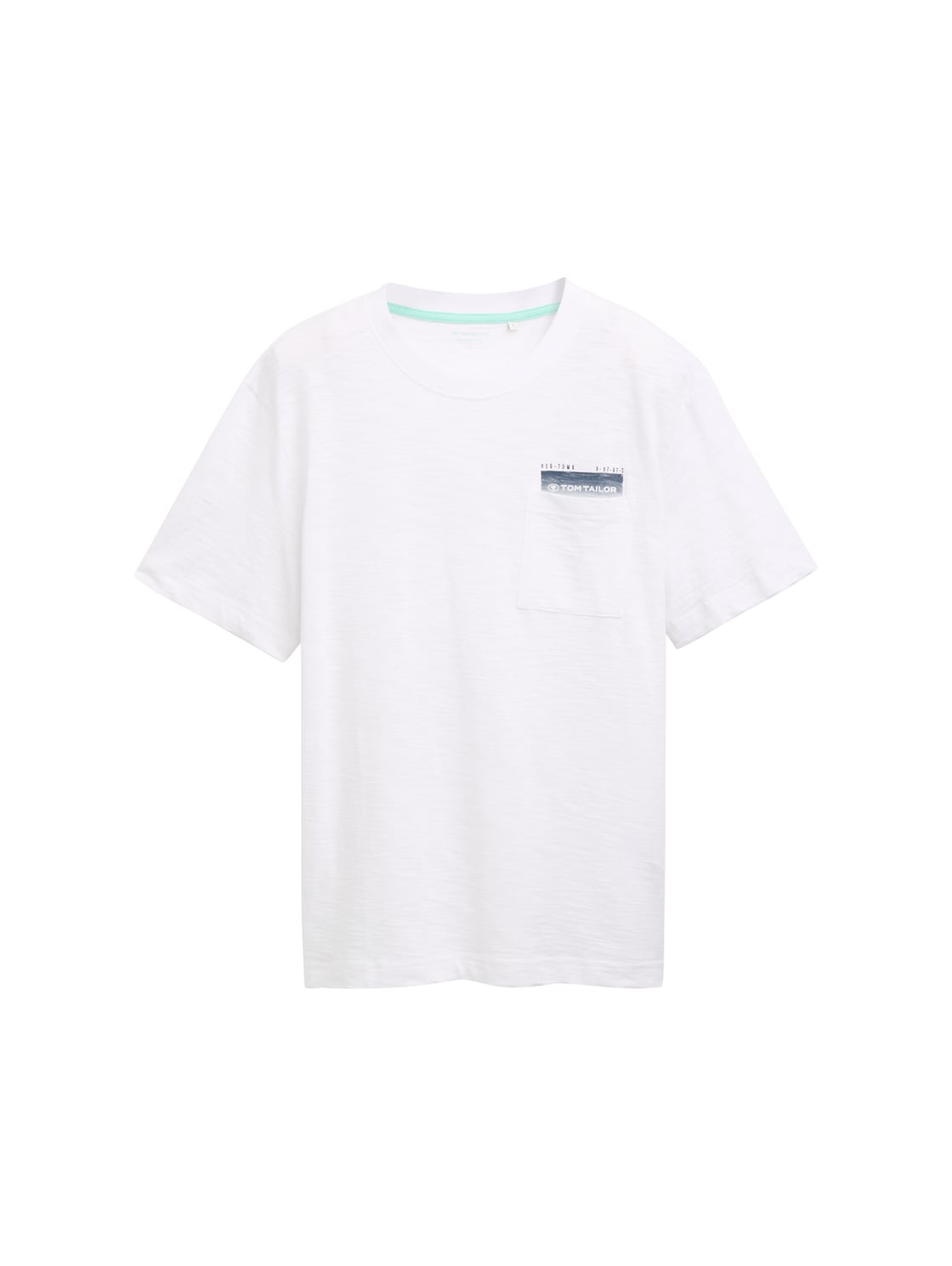 TOM TAILOR Herren T-Shirt mit Brusttasche, weiß, Uni, Gr. XXL von Tom Tailor