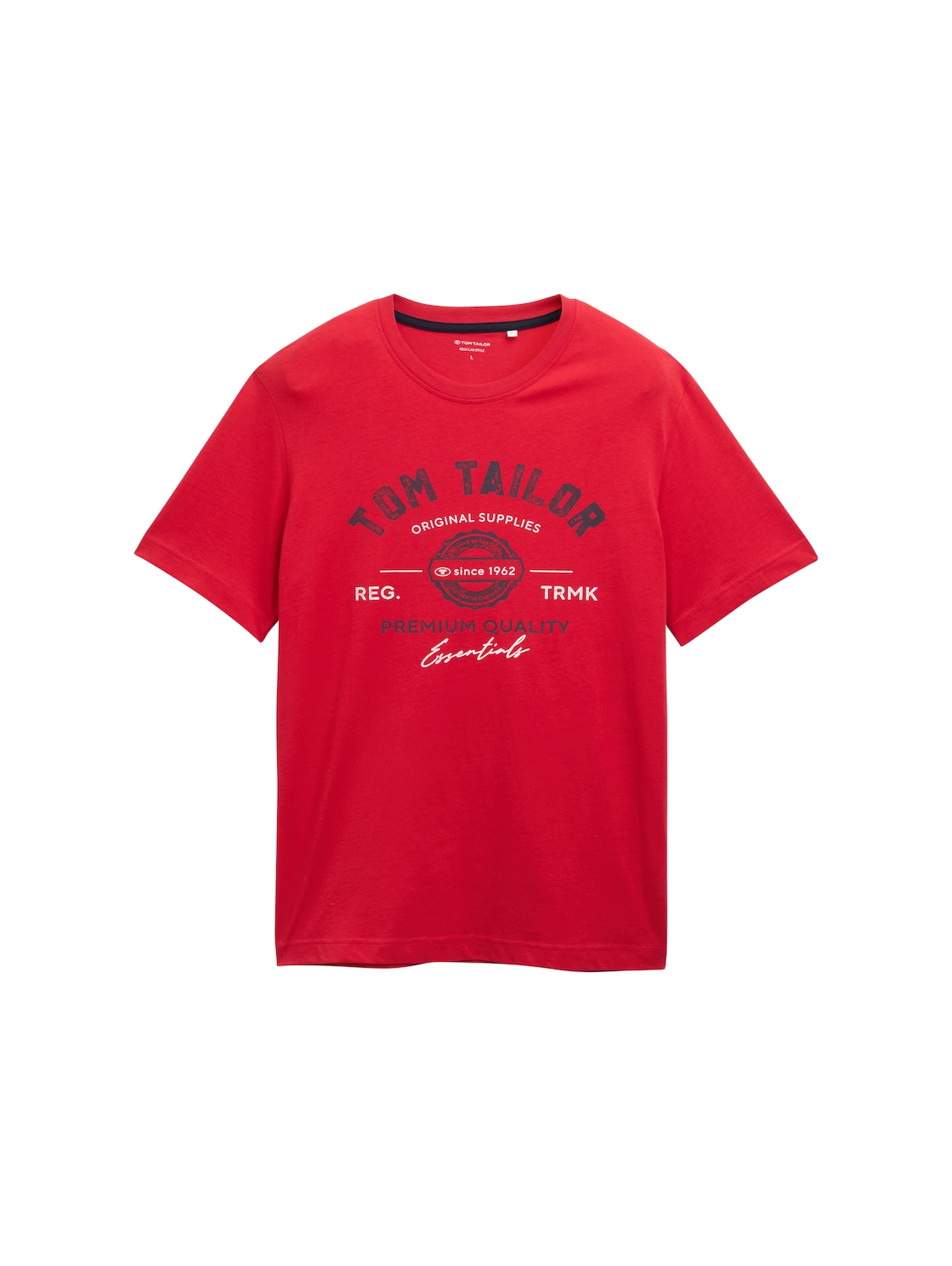 TOM TAILOR Herren T-Shirt mit Logo-Print, rot, Logo Print, Gr. XXL von Tom Tailor