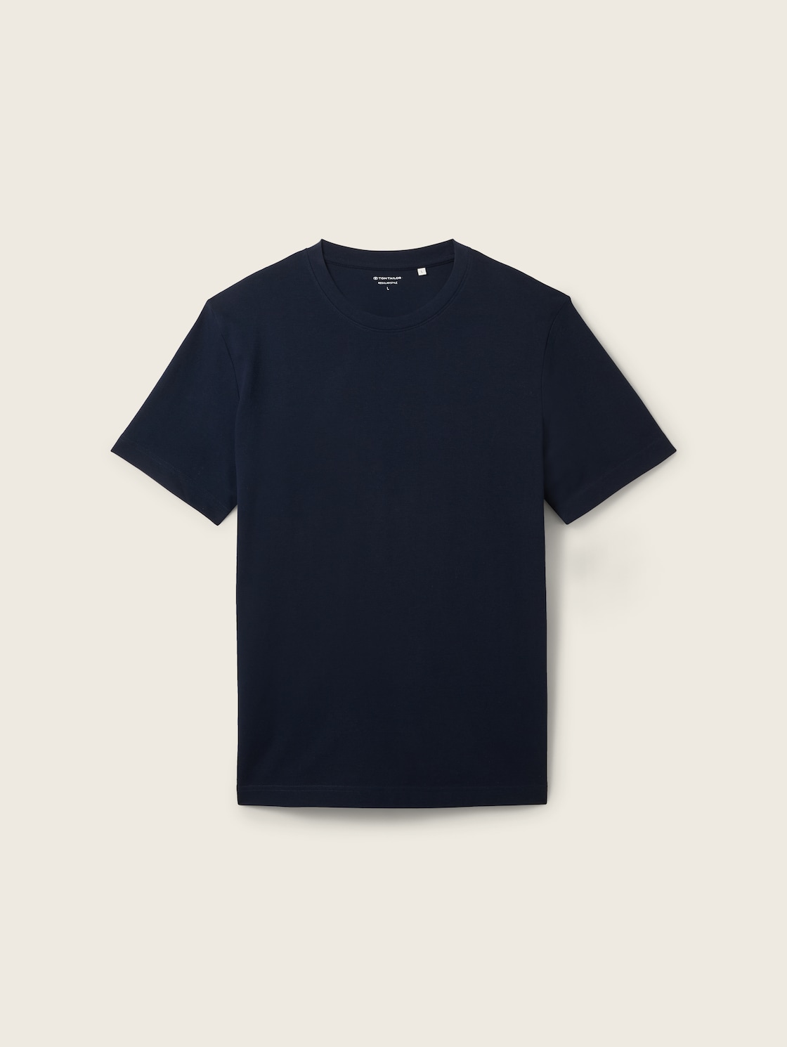 TOM TAILOR Herren T-Shirt mit Piqué Struktur, blau, Uni, Gr. M von Tom Tailor