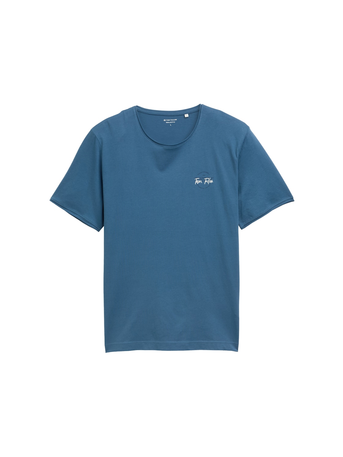 TOM TAILOR Herren T-Shirt mit Print, blau, Uni, Gr. XXXL von Tom Tailor