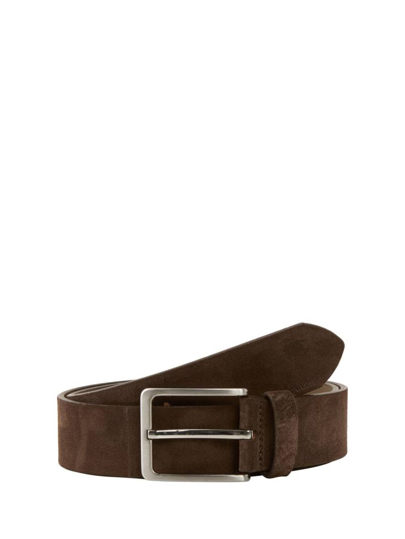 TOM TAILOR Herren TTGEORGE Velourledergürtel mit eckiger Dornschließe, braun, Uni, Gr. 100 von Tom Tailor