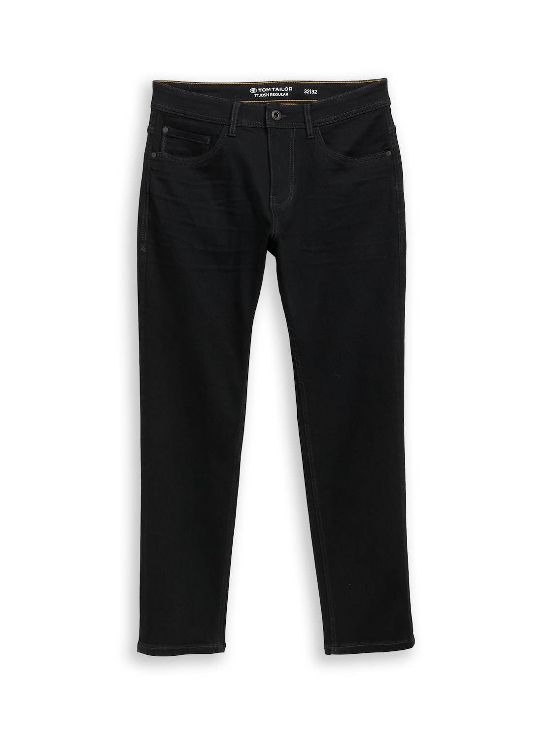 TOM TAILOR Herren TTJOSH REGULAR SLIM Jeans mit Stretch, schwarz, Uni, Gr. 32/30 von Tom Tailor