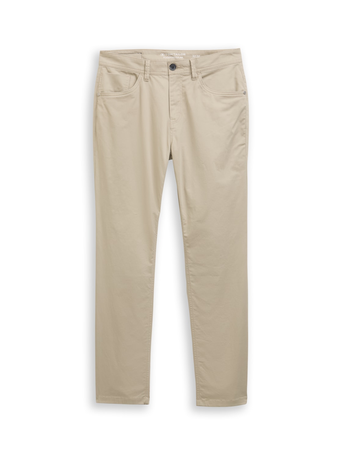 TOM TAILOR Herren TTJOSH Regular Slim Hose, braun, Uni, Gr. 34/32 von Tom Tailor