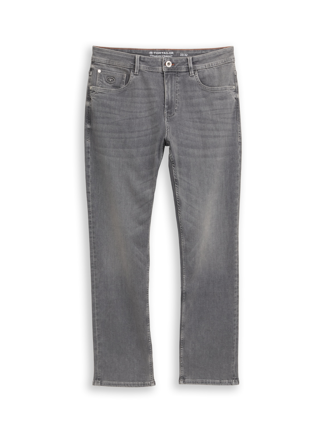TOM TAILOR Herren TTMARVIN STRAIGHT Jeans mit Superstretch, grau, Uni, Gr. 38/36 von Tom Tailor