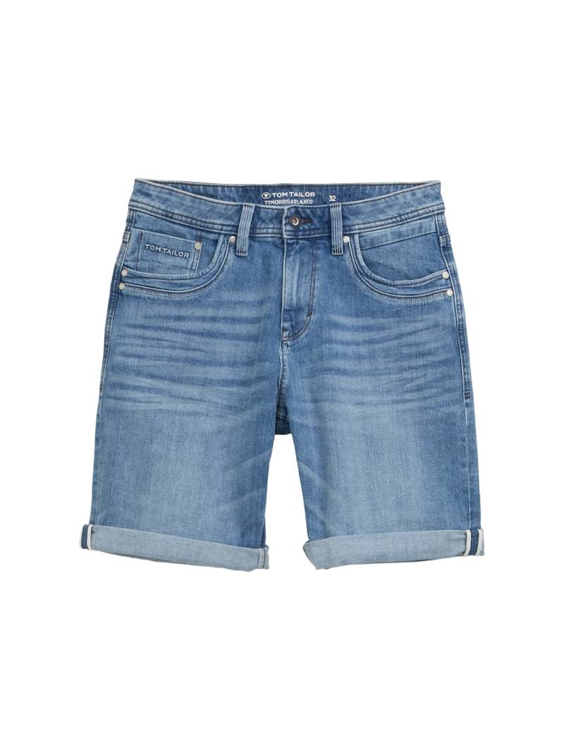 TOM TAILOR Herren TTMORRIS RELAXED Jeans Shorts, blau, Uni, Gr. 30 von Tom Tailor