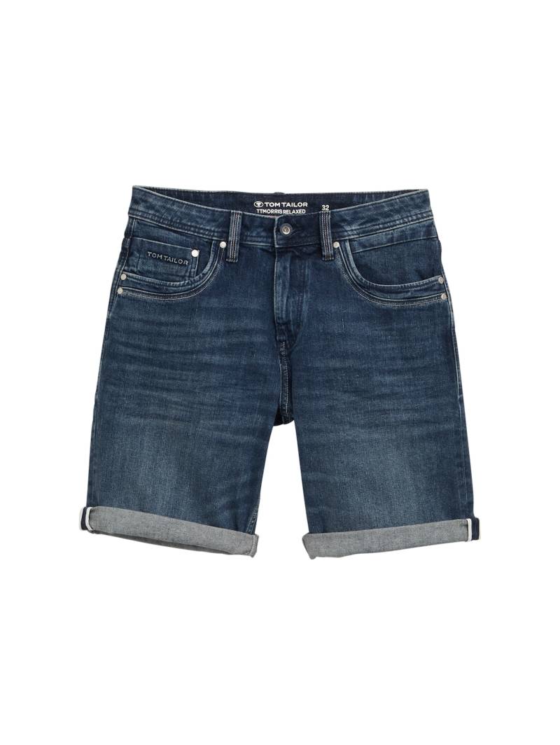 TOM TAILOR Herren TTMORRIS RELAXED Jeans Shorts, blau, Uni, Gr. 30 von Tom Tailor