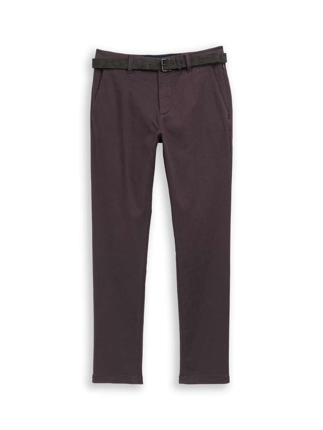 TOM TAILOR Herren TTTRAVIS SLIM Chino Hose mit Gürtel, braun, Meliert, Gr. 30/32 von Tom Tailor
