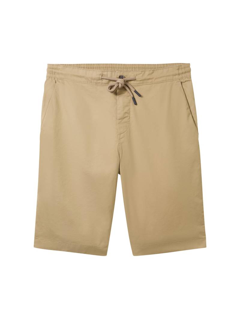 TOM TAILOR Herren Tech Chino Shorts, braun, Uni, Gr. 33 von Tom Tailor