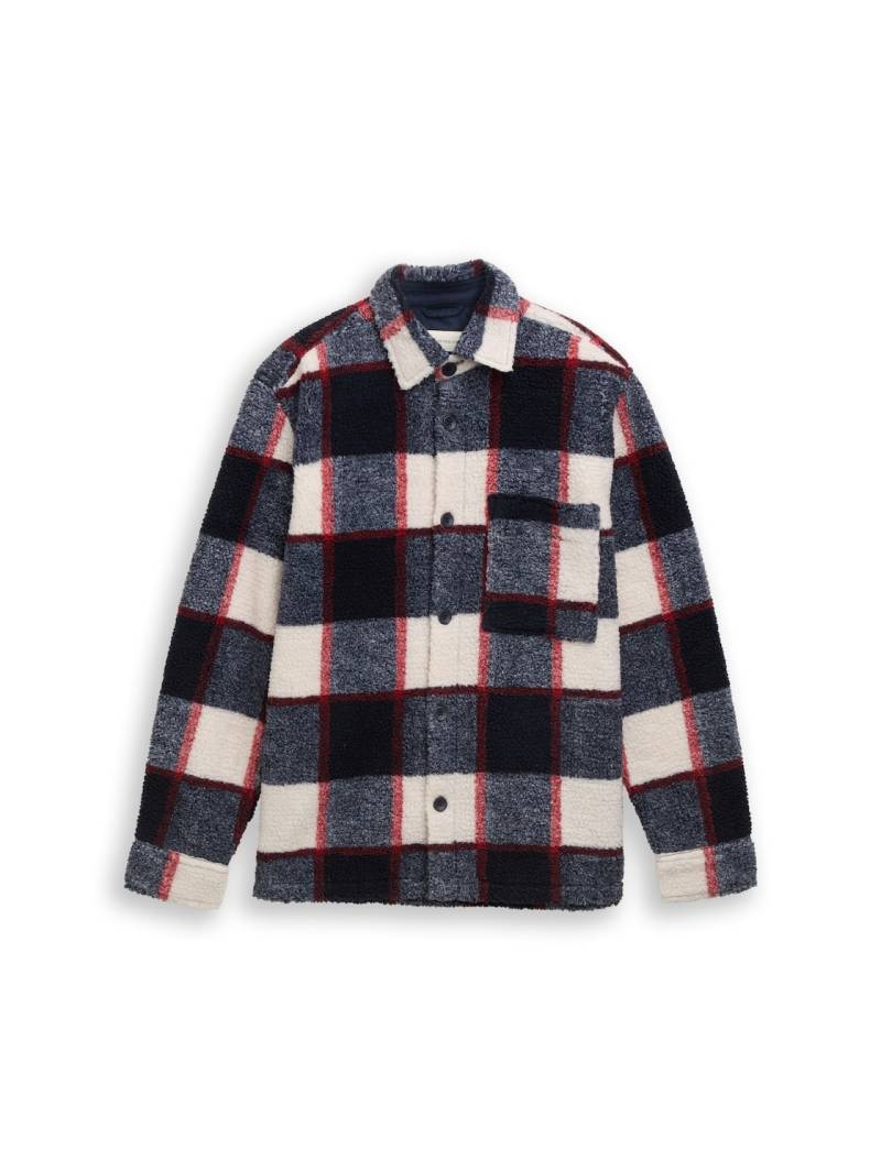 TOM TAILOR Herren Teddy Overshirt mit Karomuster, blau, Kariert, Gr. L TOM TAILOR Herren Teddy Overshirt mit Karomuster, blau, Kariert, Gr. L von Tom Tailor