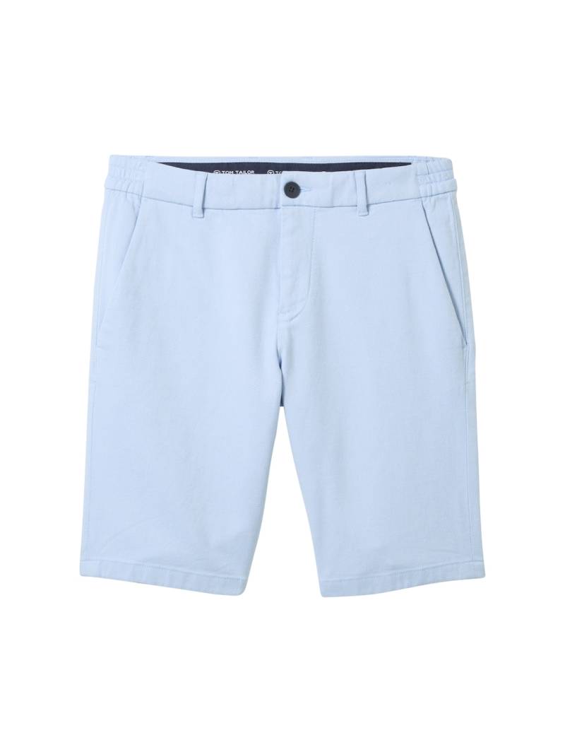 TOM TAILOR Herren Travis Slim Chino Shorts, blau, Fischgrät, Gr. 30 von Tom Tailor