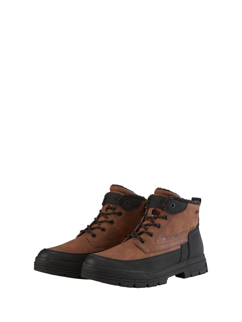 TOM TAILOR Herren Wasserdichte Boots mit Fütterung, braun, Uni, Gr. 46 von Tom Tailor