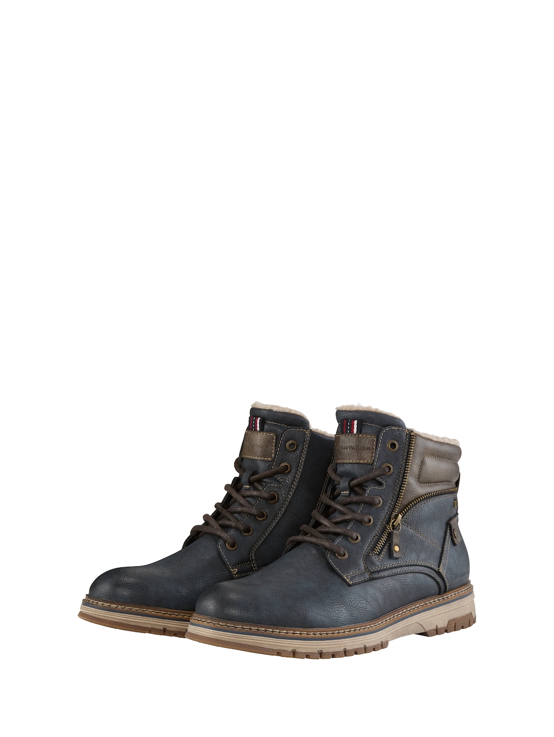 TOM TAILOR Herren Wasserdichte Stiefeletten mit Fütterung, blau, Uni, Gr. 41 von Tom Tailor