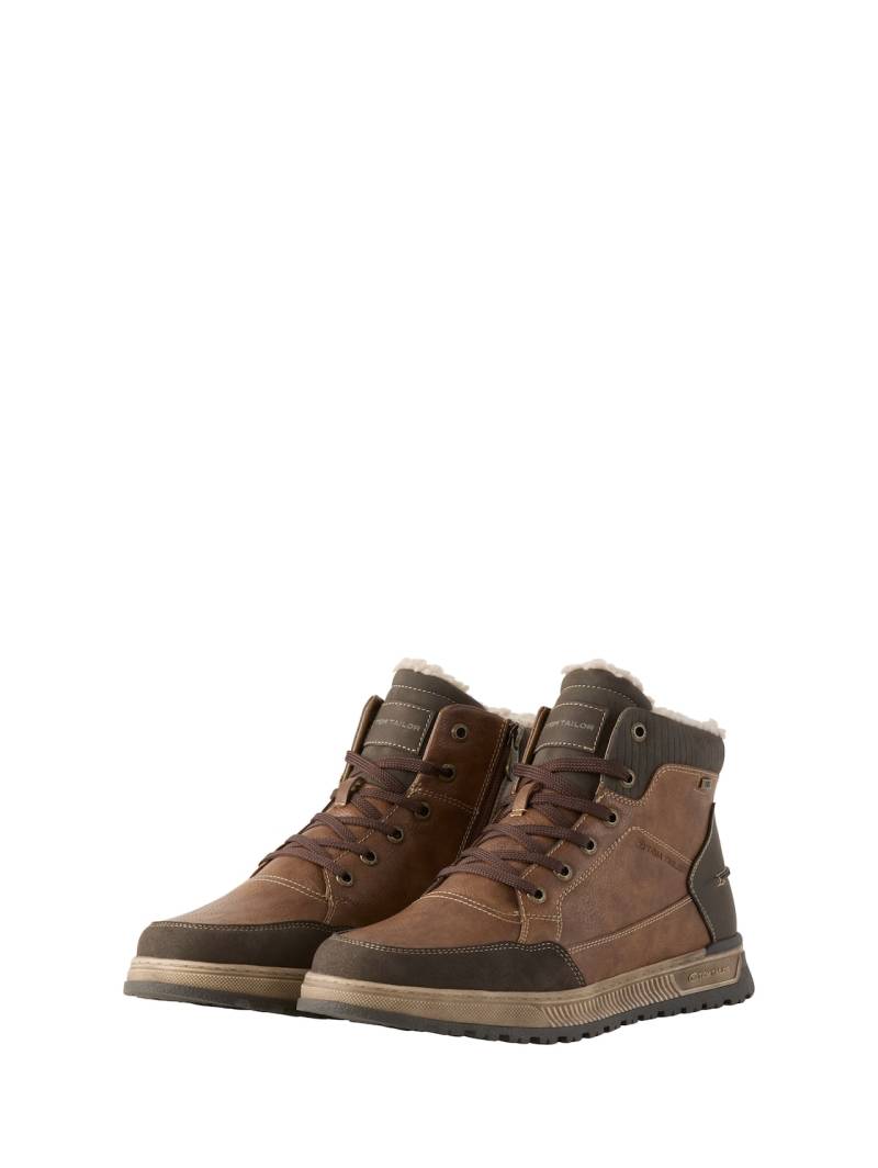 TOM TAILOR Herren Wasserdichte Stiefeletten mit Fütterung, braun, Uni, Gr. 40 von Tom Tailor