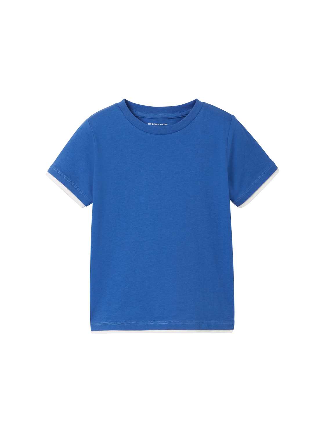 TOM TAILOR Jungen 2-in-1 T-Shirt, blau, Uni, Gr. 116/122 von Tom Tailor