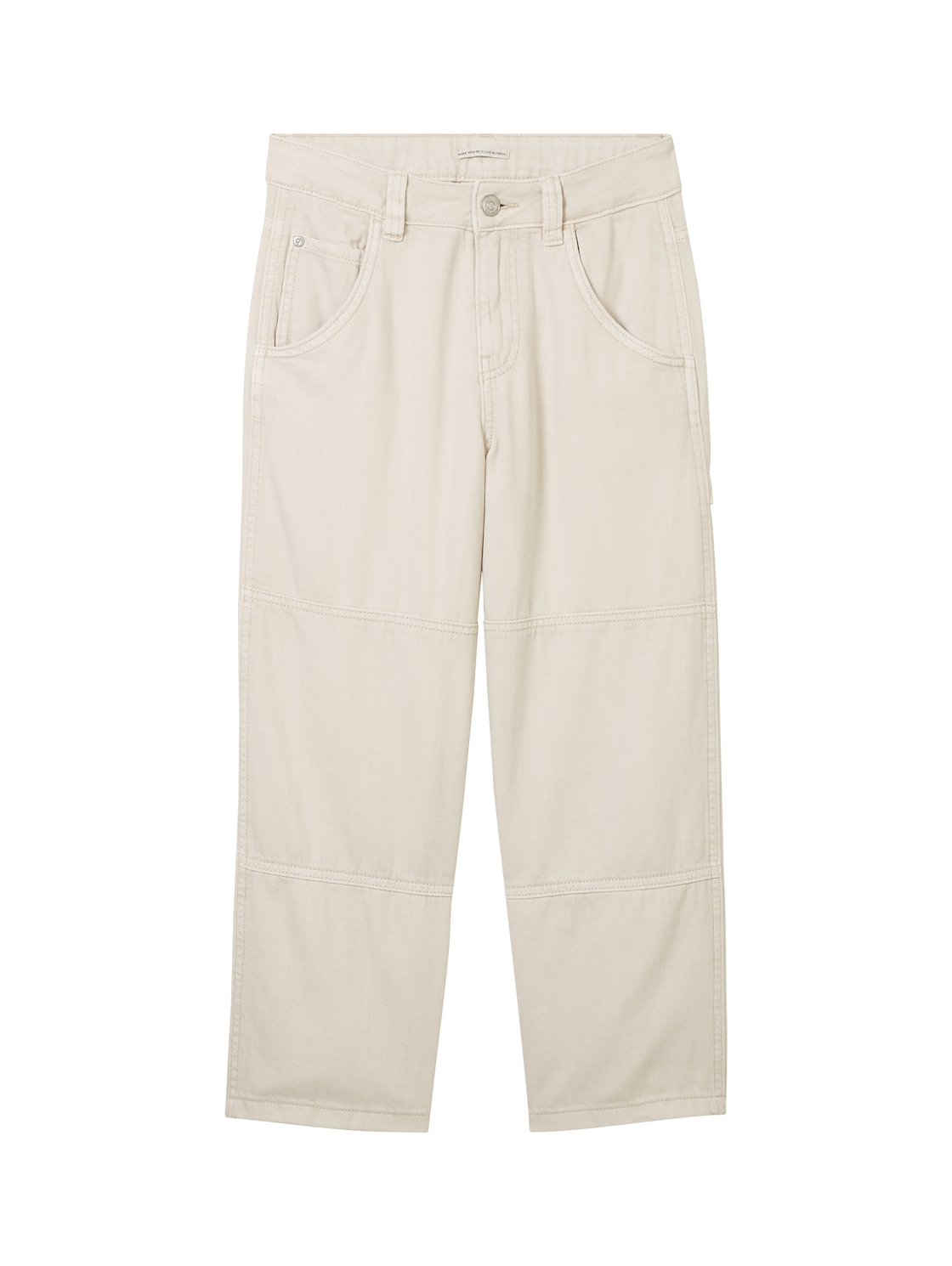 TOM TAILOR Jungen Baggy Hose mit recycelter Baumwolle, beige, Gr. 158 von Tom Tailor