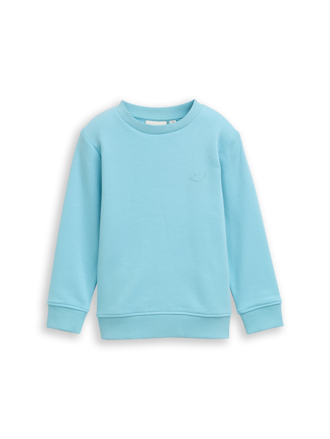 TOM TAILOR Jungen Basic Sweatshirt mit Print, blau, Uni, Gr. 92/98 von Tom Tailor