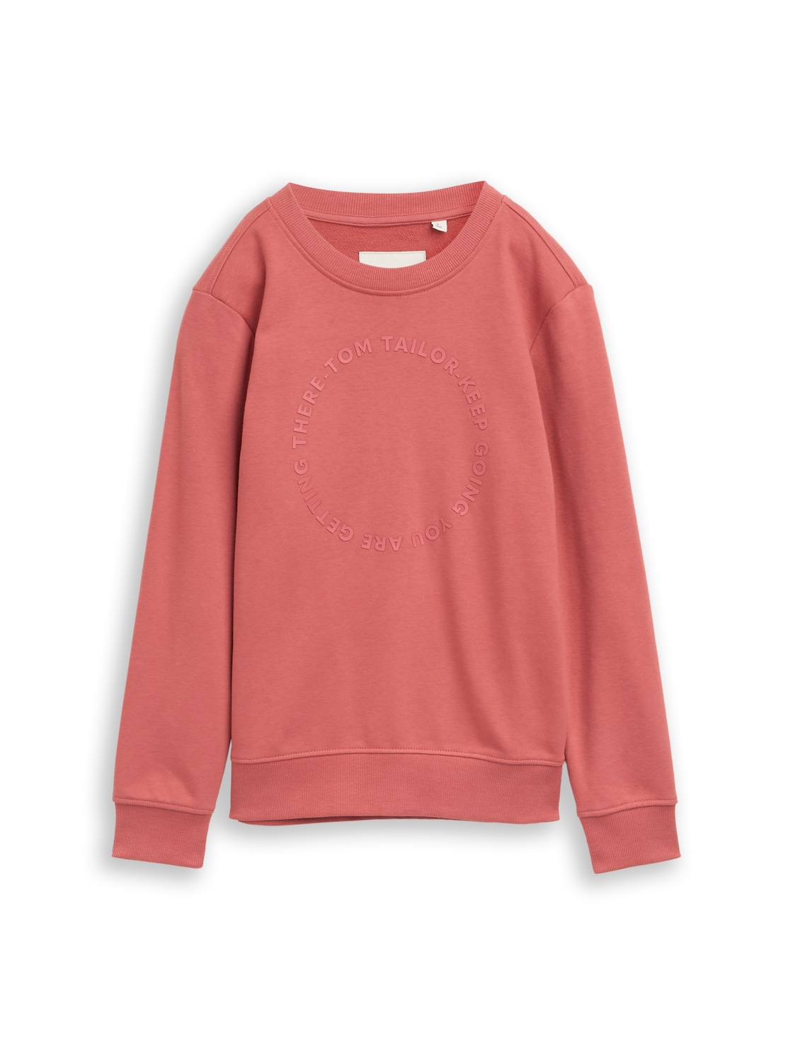TOM TAILOR Jungen Basic Sweatshirt mit Print, rot, Uni, Gr. 152 von Tom Tailor