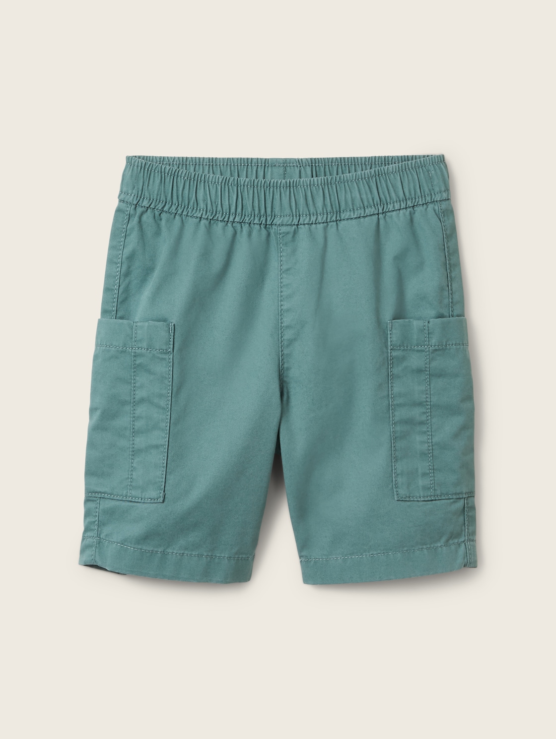 TOM TAILOR Jungen Cargo Shorts, grün, Uni, Gr. 122 von Tom Tailor
