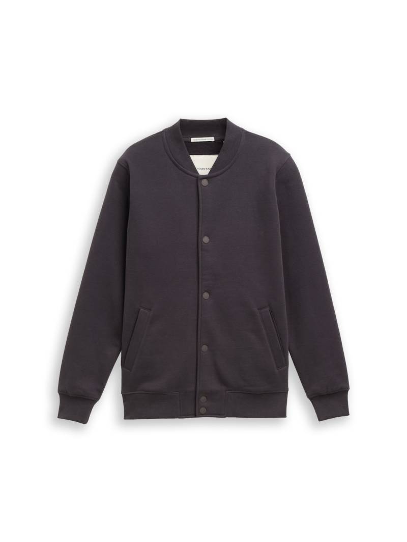 TOM TAILOR Jungen College Sweatjacke, grau, Uni, Gr. 152 von Tom Tailor