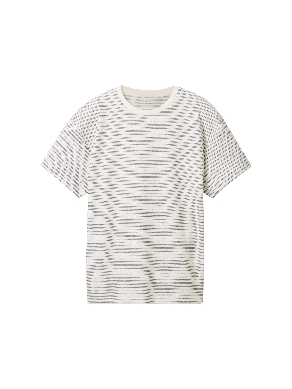 TOM TAILOR Jungen Gestreiftes Oversized T-Shirt, weiß, Streifenmuster, Gr. 140 von Tom Tailor