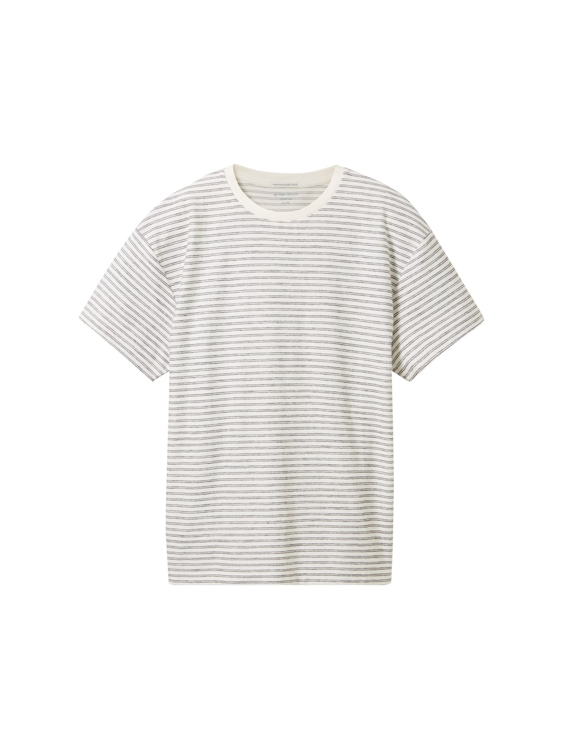 TOM TAILOR Jungen Gestreiftes Oversized T-Shirt, weiß, Streifenmuster, Gr. 152 von Tom Tailor